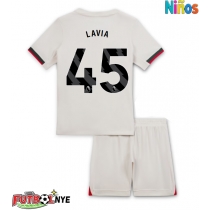 Camiseta Chelsea Romeo Lavia #45 Visitante Equipación para niños 2025-26 manga corta (+ pantalones cortos)